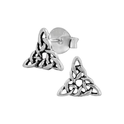 WeLoveSilver - zilveren oorstekers - Keltische driehoek - 925 zilver