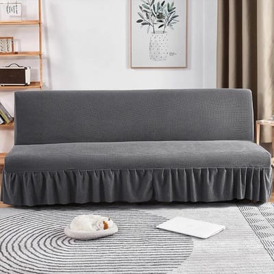 Maïskorrels Slaapbankovertrek Roktype Opvouwbaar Armloos Stretch Bankovertrek Handdoek Zoomtype Meerdere Kleuren S Size 120-150cm gray