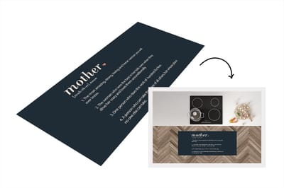 Keukenloper - Loper keuken - Woordenboek - Mama definitie - Quotes - Mother - Spreuken - 120x50 cm - Keukenloper vinyl