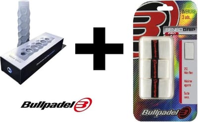 Bullpadel Hesacore + 3 * Bullpadel overgrip wit