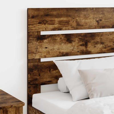 vidaXL - Hoofdbord - Rook - Eiken - Bewerkt - hout