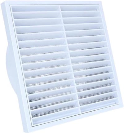 Ventilatierooster - Afdekking rooster - Luchtstroom optimaliseren - Stijlvol design - 100 mm - Wit