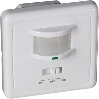 Perel Bewegingsmelder, PIR, 9 m detectiebereik, 160° detectiehoek, IP20, gebruik binnenshuis, inbouw, wit