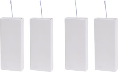 Bellatio design Waterverdamper radiator - 4x - dolomiet - wit - 8x20 cm - luchtbevochtiger radiator - verdampingsbakje