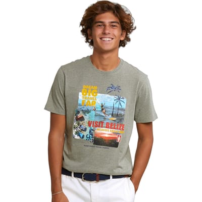 River Woods Normal Fit Basic T-shirt Short Sleeves Safari Mix Size: M | Printed T-Shirts Outlet | Heren | Bruin