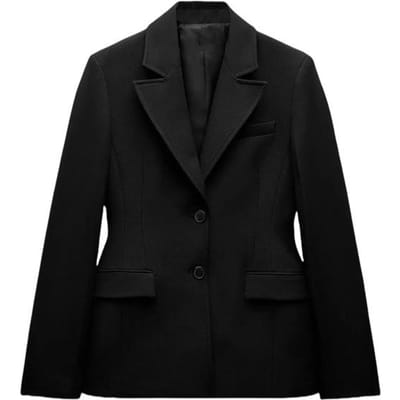 Serie Schouderpaddestoel Slim Fit Kostuumjasje voor Dames Collectie met Taille Afsluitend Ontwerp Casual Kostuumjasje M