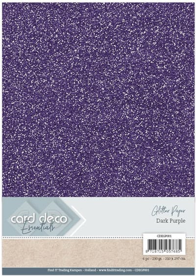A4 Donkerpaars Glitterpapier