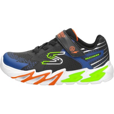 Skechers Flex-Glow Bolt Jongens Sneakers - Zwart/Blauw