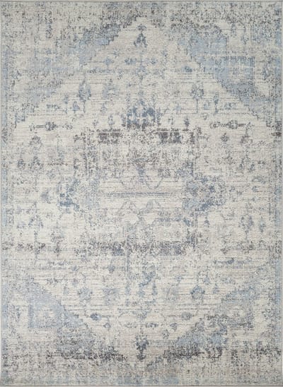 SURYA Lya vloerkleed vintage oosters blauw