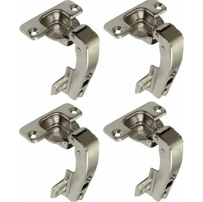 Oneay Set van 4 onzichtbare 90° clipscharnieren – voor hoekdeuren van enkelbladig meubilair – met softclose-mechanisme