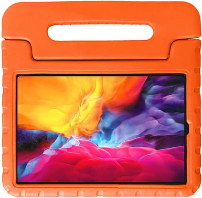 Hoesje - Geschikt voor Apple iPad Pro (2020) - 12.9 inch - Kinderhoes Shockproof Bumper - Kidsproof Case - Tablet Hoes - Kinder Hoes Cover - Oranje