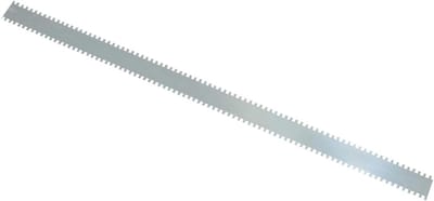 Vervangende tandlijst - Rakel strip - Vloeren egaliseren - Dubbelzijdig gekarteld - 560 mm breed - Zilver