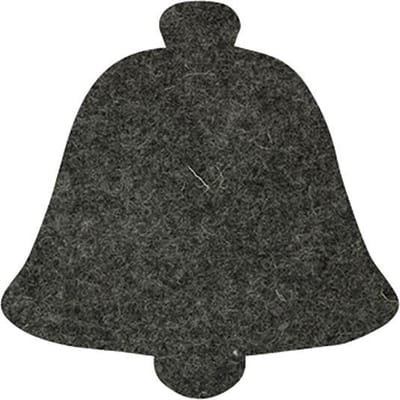 Kerstbel vilt onderzetters - Gemeleerd antraciet - 6 stuks - ø 10 cm - Kerst onderzetter - Tafeldecoratie - Kerst tafelen - Glas onderzetter - Woondecoratie - Tafelbescherming - Onderzetters voor glazen - Woonaccessoires - Tafelaccessoires