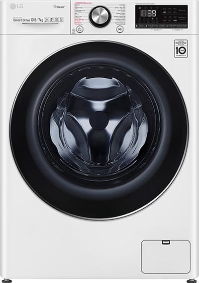LG F4DV910H2E Was-droog combinatie 10.5kg / 7kg  met TurboWash 360 Perfect schoon in 39 minuten | Slimme AI DD™ motor herkent je kleding | E | Minder strijken door stoom
