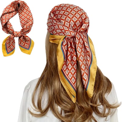Mulberry Zijde Sjaal voor Vrouwen, 70 x 70 cm, Satijnen Sjaal voor Turban, Bandana en Haaraccessoire, Perfect Cadeau voor Haar