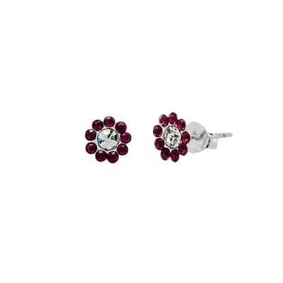 Zilveren oorstekers - bloem oorbellen - kinderen - 925 zilver - 8 mm