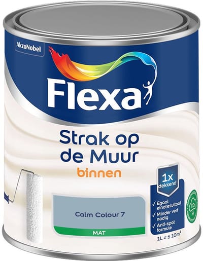 Flexa - Strak Op De Muur Binnen Mat - Calm Colour 7 - Mengverf - 1 L