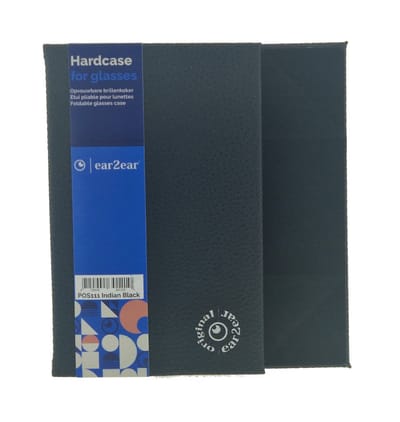 Opvouwbare brillenkoker POS111 kunstleer - Indian Black