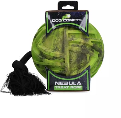 Dog Comets Nebula Treat Rope - Hondenspeelgoed met Touw - hondenspeelgoed touw - hondenbal met touw - Groen
