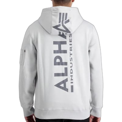 Sweatshirt bedrukte hoodie op de rug Alpha Industries