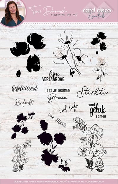 Card Deco Essentials - Stamps by Me - Clear Stamps A5 - Poppies