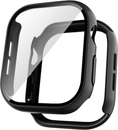 EP Goods - Full Cover/Hoesje - Screen Protector - Geschikt voor Apple Watch Series 10 & Series 11 - 46mm - Hardcase - Protection - Zwart