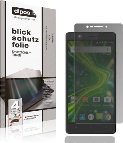 dipos – Matte Privacy Screenprotector geschikt voor Myria Grand 4G | Anti-Spy Beschermfolie