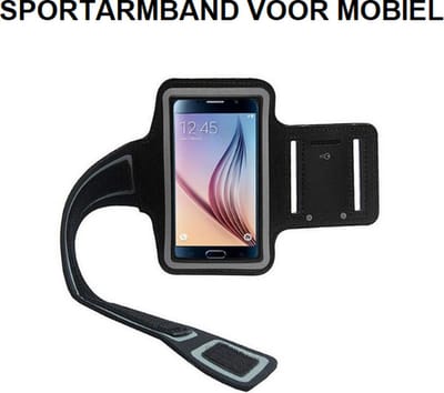 Handige Mobielhouder Arm Voor Hardlopen - Zwart - Joggen - Rennen - Telefoonhouder - Muziek - Armband - Sportarmband - Trainen - Fitness