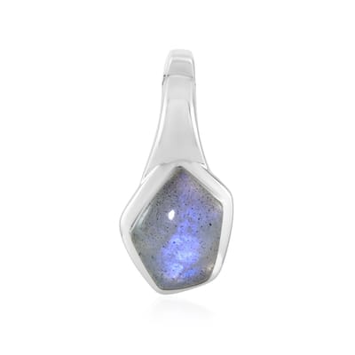 Cavill - Hanger 925 Sterling Zilver - Blauwe Labradoriet 1,35 ct Fancy Cabochon - Moderne Minimalistische Stijl - Madagaskar Edelsteen