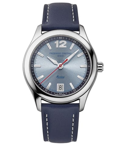 Frédérique Constant Vintage Rally Healey Limited edition FC-303HLBN3B6 Horloge - Leer - Blauw - Ø 36 mm