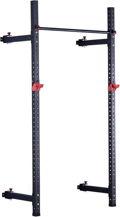 Wandrek Power Rack - Uitbreidbaar Half Rack - 350 kg Belastbaar - Wandbevestigd - Met Optrekstang