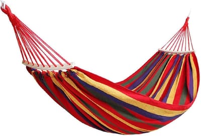 Camping Hangmat - Draagbaar Schommelbed - Ontspannen Buiten - Anti-rol Ontwerp - 200 x 150 cm - Canvas