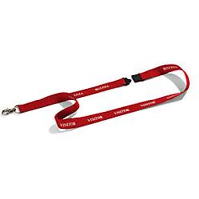 DURABLE textielband met opdruk VISITOR, met veiligheidssluiting en karabijnhaak, L 440 x B 20 mm