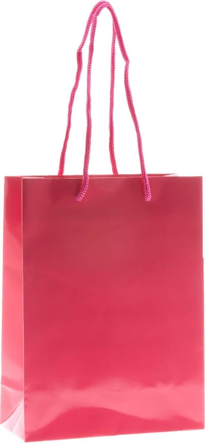 10x cadeautasjes Fuchsia A5 - 18x8x24cm
