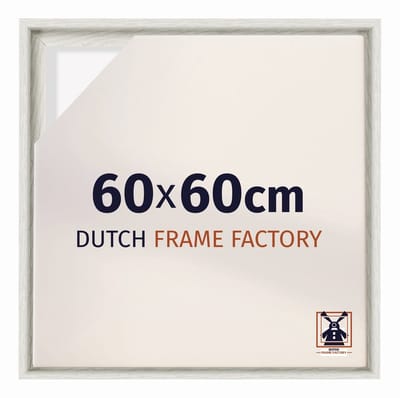 Baklijst 60x60 cm - White Wash - Geschikt voor Canvasdoek - MDF Baklijst Lausanne