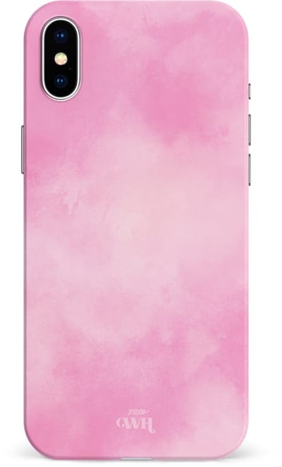 xoxo Wildhearts Single Layer - Cotton Candy - Roze hoesje geschikt voor iPhone X / Xs hoesje - Suikerspin Hard Case met pastel roze kleur - Beschermhoes geschikt voor iPhone Xs / X case - Pastel Roze Hoesje