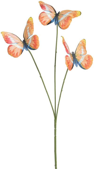 Sierlijke oranje vlinders op steel Ø58x3cm