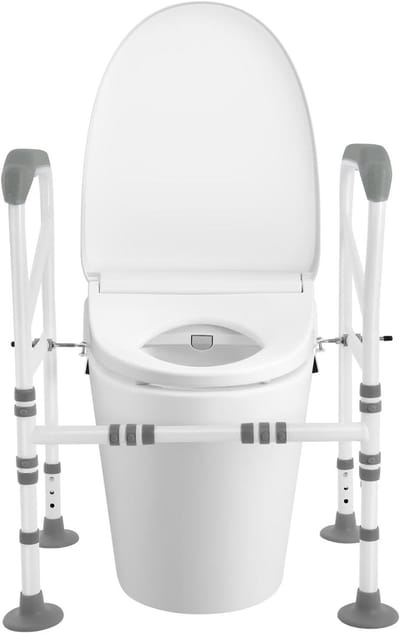 Toilet Steun - Toilet Hulpmiddel - Veilig Toiletgebruik - Verstelbare Hoogte - 50-55 cm - Wit