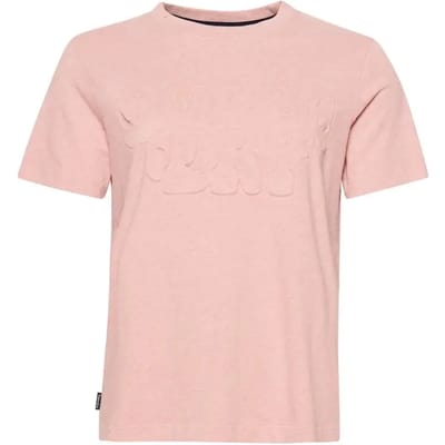 Dames-T-shirt van biologisch katoen met logo in reliëf Superdry Vintage Cooper