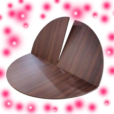 Rond Tafelblad - Inklapbaar Blad - Eetruimte Vergroten - Massief Hout Multiplex - 140cm Diameter - Walnoot