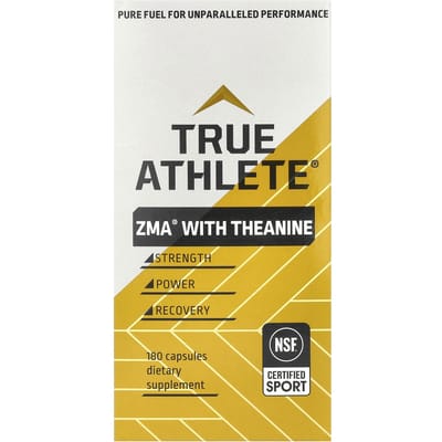 True Athlete, ZMA®, avec Théanine, 180 Capsules