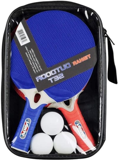 Tafeltennis Set - Outdoor Batjes - Hobby Spelplezier - Weerbestendige Rackets - 2 Batjes 3 Ballen - Rood Blauw