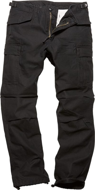 Vintage Industries M65 Heavy Satin Pants Black Outdoorbroek Heren