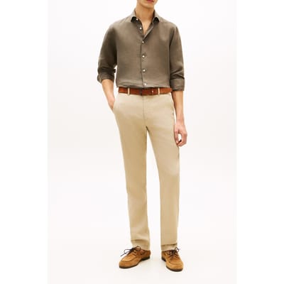 Tommy Hilfiger Dc Linen Shirt Army Green Taglia: XL | Camicie Casual Outlet | Uomo | Bianco