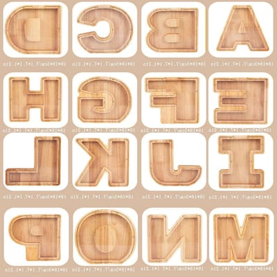 Spaarpot met letters - Houten spaarpot - Geld sparen - Transparant acryl - 18 x 18 cm - Natuurlijk hout