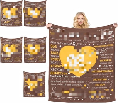 40e Verjaardag Dekentje voor Vrouwen, Fluffy Woondekens, Cadeau-idee voor Moeder, Zus, Vriendin en Tante, 150 x 130 cm, Comfortabel en Warm Verjaardagscadeau