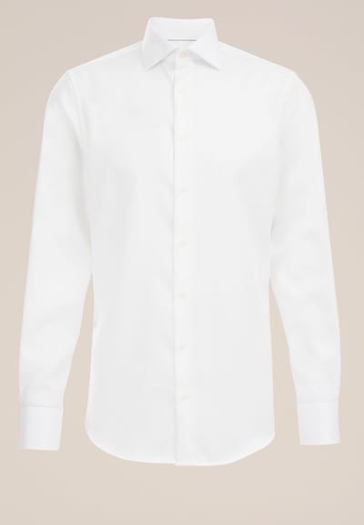 WE Fashion Heren Slim fit overhemd met structuur