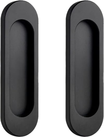 Dailygoods - 2 Stuks Zelfklevende Aluminium Ovale Schuifdeur Handgrepen