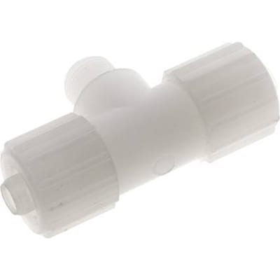 15x9mm & G3/8'' PVDF T-stuk Knelfitting Buitendraad 10bar Kunststof en Polyamide