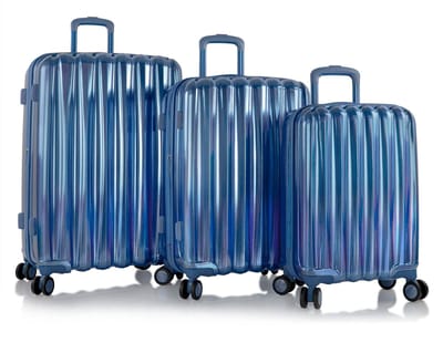 Heys Astro 4 wielen Kofferset 3-delig met uitbreidingsplooi - Harde bagage - TSA slot - blue
